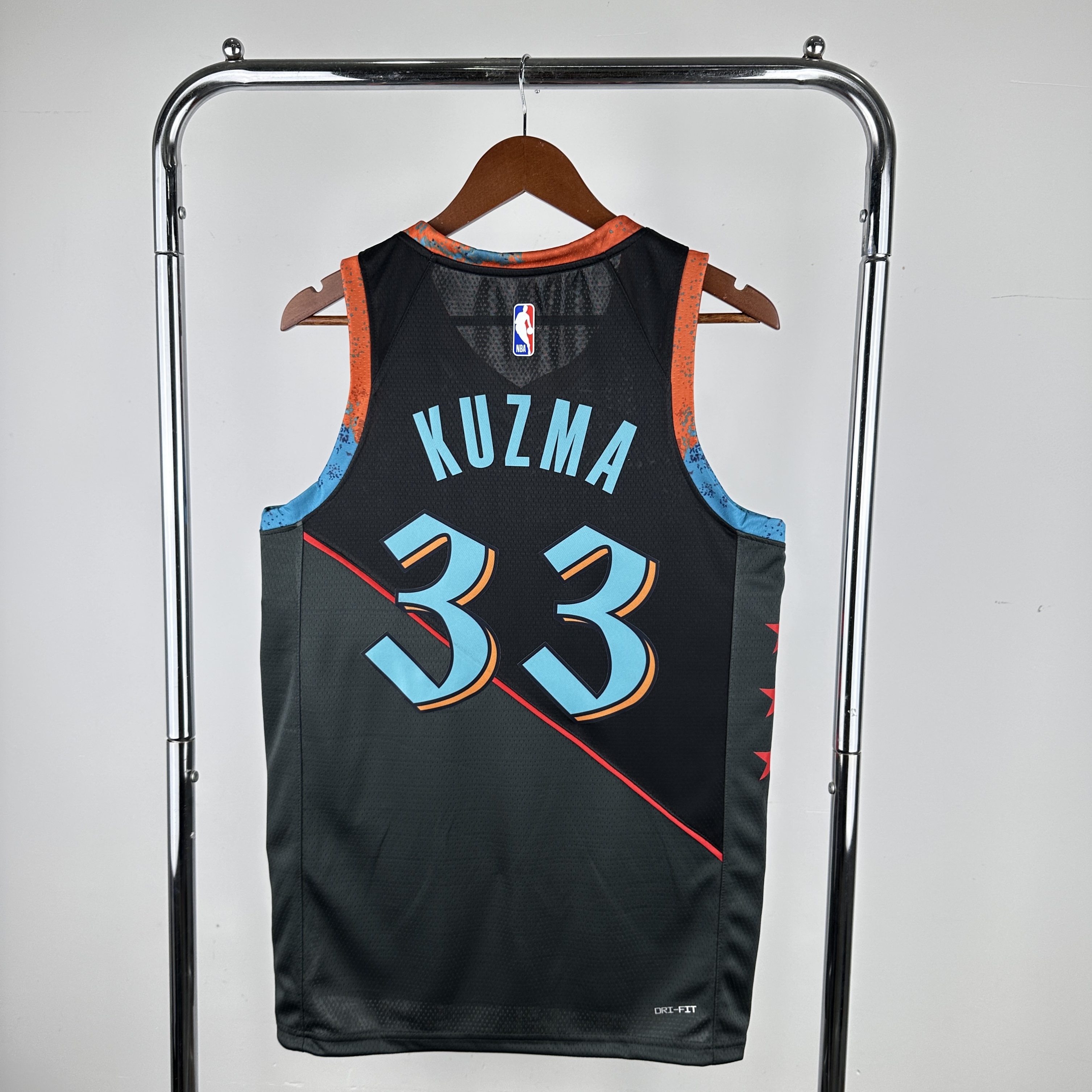 Men Washington Wizards #33 Kuzma Black Nike City Edition 2024 NBA Jersey->toronto raptors->NBA Jersey